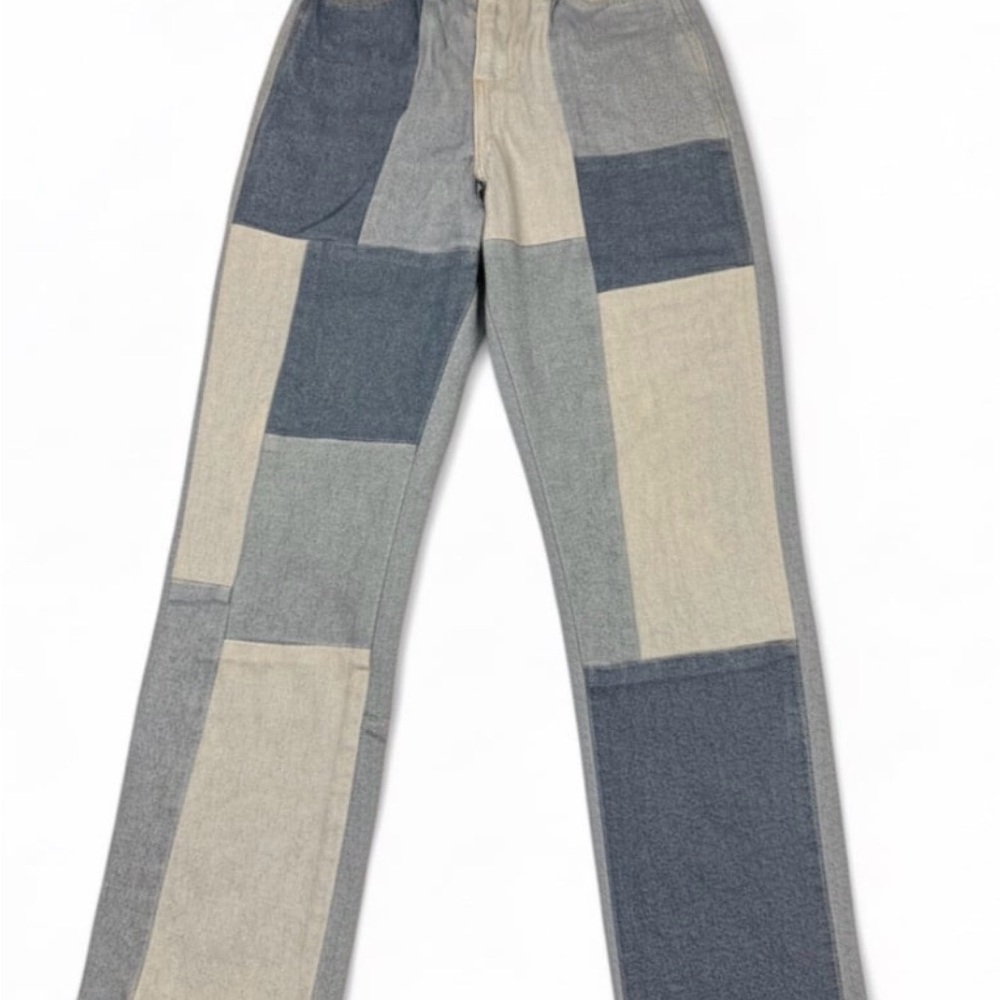 Hollister patchwork super High rise "Mom" jeans
